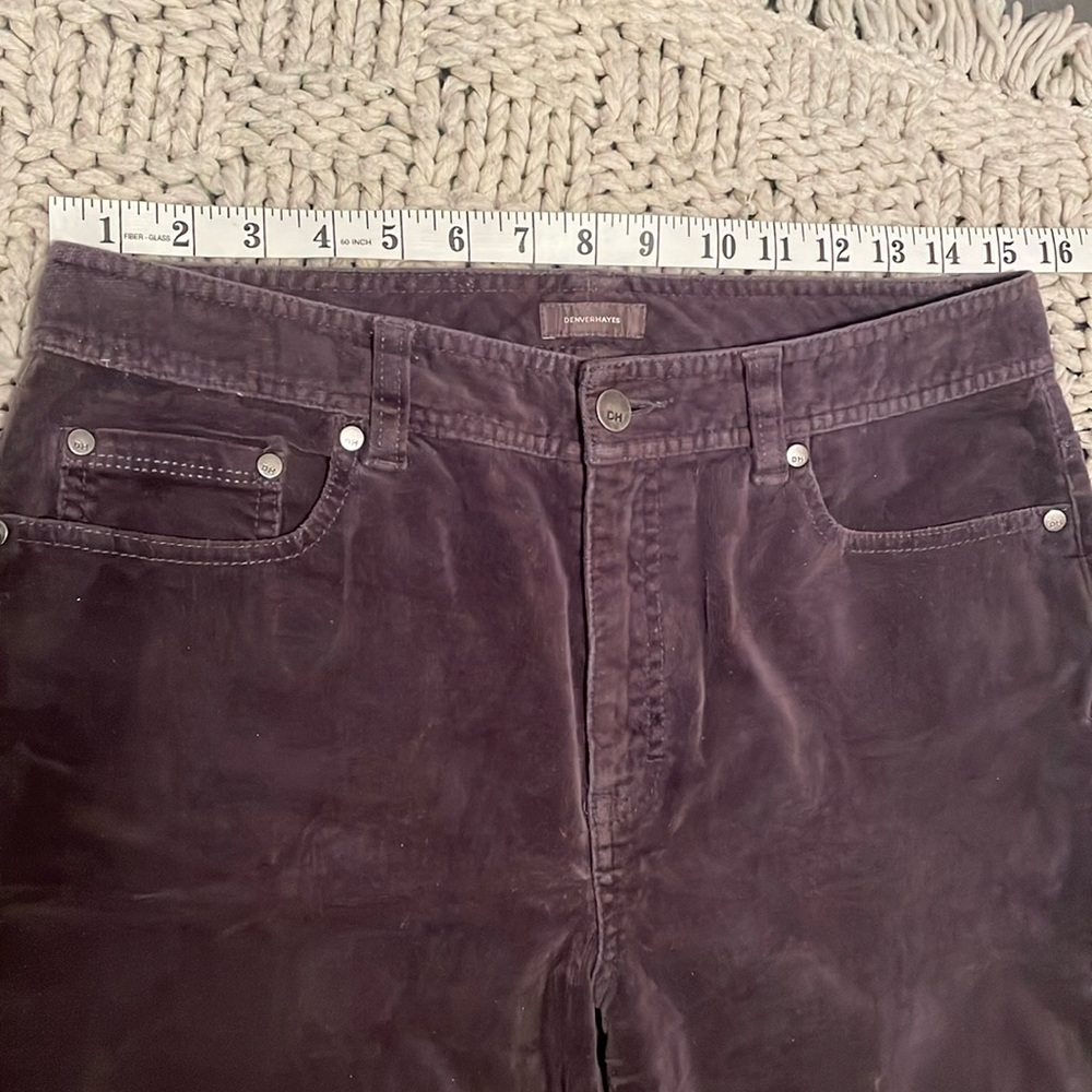 Denver Heyes Sz 8 corduroy pants, dark grey/brown